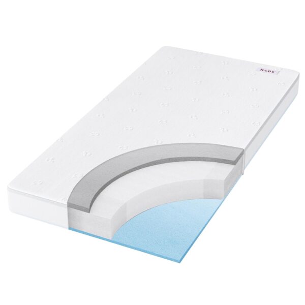 BedStory Baby Matratze 70x140, 12cm, 2 Härtegraden, waschbarer Bezug