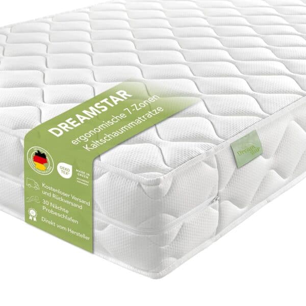 DREAMSTAR Ergo Flex Duo Matratze 7-Zonen 90x200 cm H2/H3