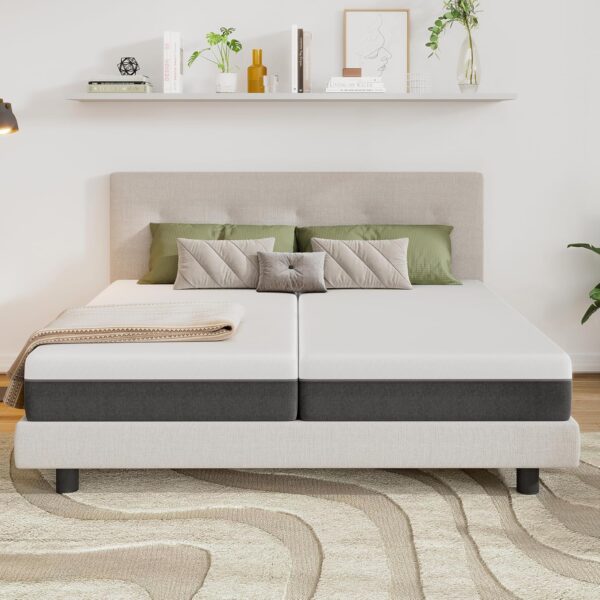 EGO HOME Matratze 90x200 cm 18 cm mittelfest Kalt-Schaum 3-Schichtig