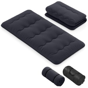 Weiche, schwarze Luftmatratze mit Camping-Set: Innenschäume, tragbare Luftmatratze, ideal für Schlafkomfort unterwegs. Inkl. Aufbewahrung und Tragetaschen.