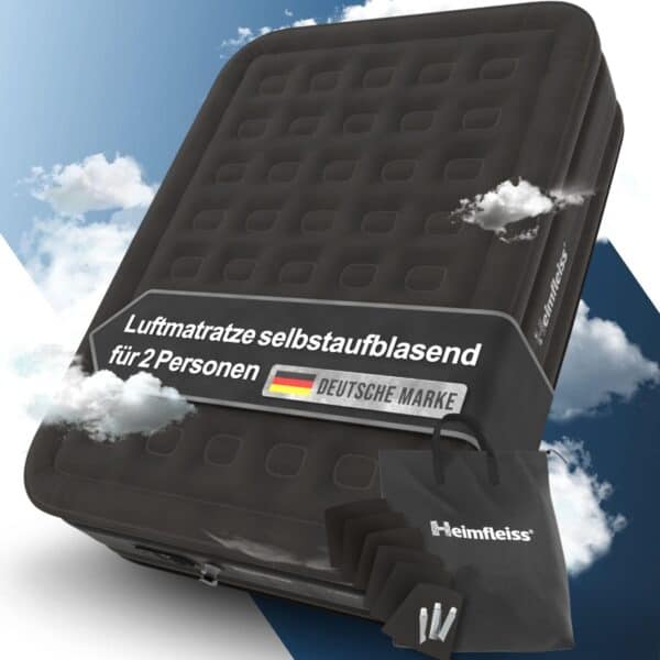 Heimfleiss® Selbstaufblasende Luftmatratze für 2 Personen, 150x200 cm