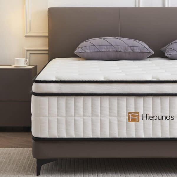 Hiepunos Taschenfederkern-Matratze 120x200 7-Zonen Orthopädie Memory-Foam