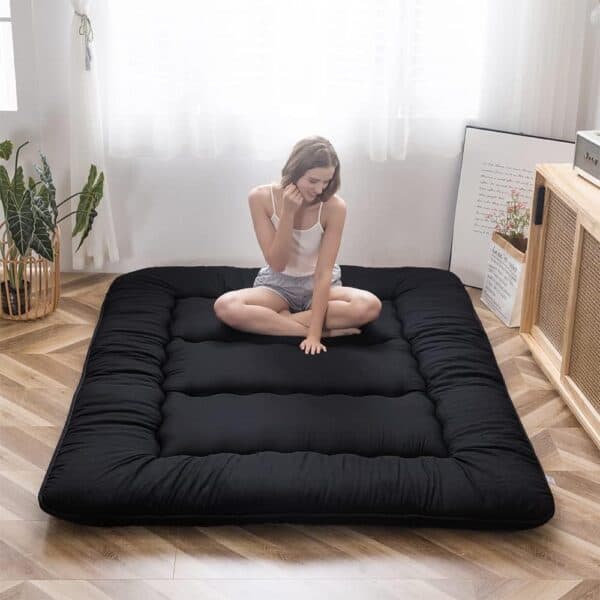 MAXYOYO Futon Matratze Dick Gefaltet 90x190cm Schwarz