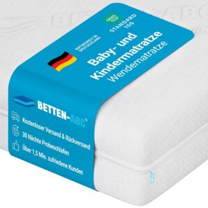 OrthoMatra Junior Duo – Original Kinder-Matratze mit Rundum-Stufenrand 70x140