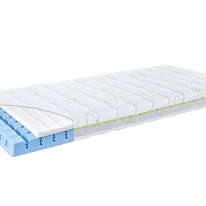 Atmungsaktive Taschenfederkernmatratze mit viskoelastischer Schicht für optimalen Liegekomfort und Unterstützung. Ideal für gesunden Schlaf, ergonomisch gestaltet, speziell bei Matratzen Expert.