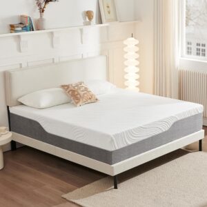 Luxusmatratze auf modernem Bett in hellem Schlafzimmer mit natürlichem Licht, komfortabel und ergonomisch für erholsamen Schlaf, perfekte Matratze für gesunden Schlafkomfort.