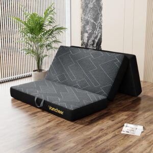 Vamcheer Klappbett, platzsparendes Gästebett mit Matratze, perfekte Lösung für Gästezimmer und kleine Räume, Komfortables Schlafsystem, schnell aufzubauen und zu verstauen.
