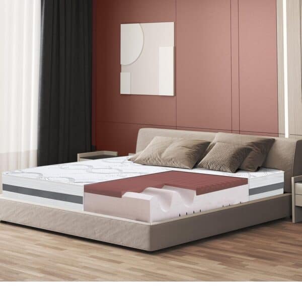 White Stone Memory Foam Matratze 200x200 cm Hypoallergen orthopädisch atmungsaktiv