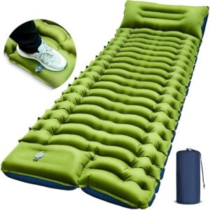 Atmungsaktive selbstaufblasende Luftmatratze mit Komfortschaum, ideal für Camping, Outdoor und Gästezimmer, inklusive Transporttasche. Für erholsamen Schlaf unterwegs.